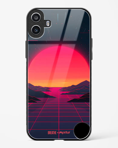 Synthwave Sunset [BREATHE] Glass Case Phone Cover (Nothing)