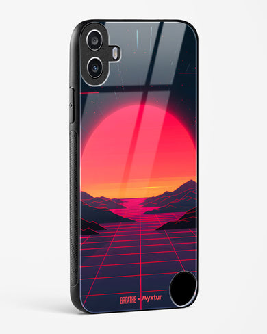 Synthwave Sunset [BREATHE] Glass Case Phone Cover (Nothing)