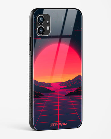 Synthwave Sunset [BREATHE] Glass Case Phone Cover (Nothing)