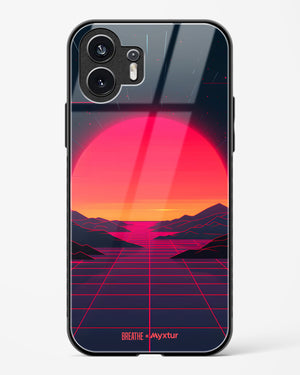 Synthwave Sunset [BREATHE] Glass Case Phone Cover (Nothing)