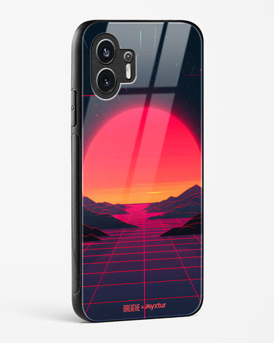 Synthwave Sunset [BREATHE] Glass Case Phone Cover (Nothing)