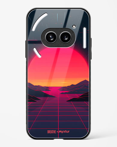 Synthwave Sunset [BREATHE] Glass Case Phone Cover (Nothing)