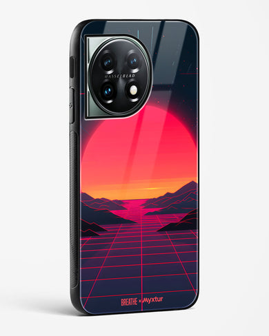 Synthwave Sunset [BREATHE] Glass Case Phone Cover (OnePlus)