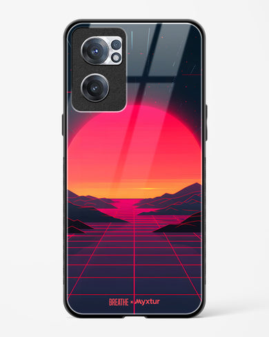 Synthwave Sunset [BREATHE] Glass Case Phone Cover (OnePlus)