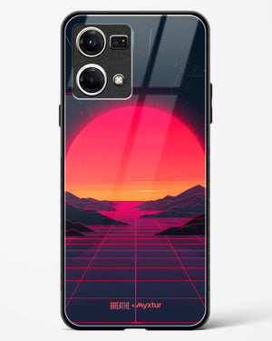 Synthwave Sunset [BREATHE] Glass Case Phone Cover (Oppo)