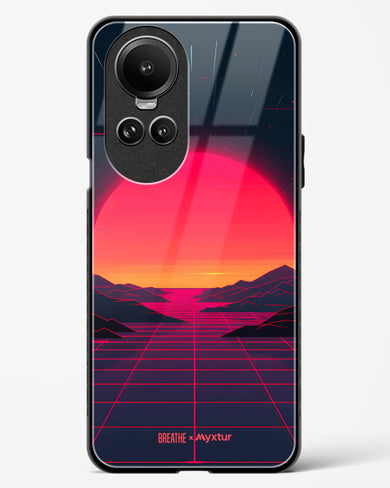 Synthwave Sunset [BREATHE] Glass Case Phone Cover (Oppo)