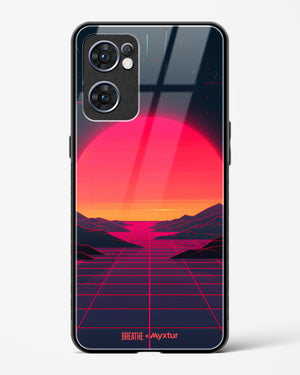 Synthwave Sunset [BREATHE] Glass Case Phone Cover (Oppo)