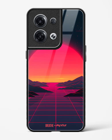 Synthwave Sunset [BREATHE] Glass Case Phone Cover (Oppo)