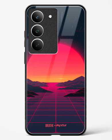 Synthwave Sunset [BREATHE] Glass Case Phone Cover (Realme)