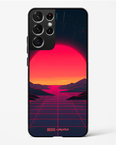 Synthwave Sunset [BREATHE] Glass Case Phone Cover (Samsung)