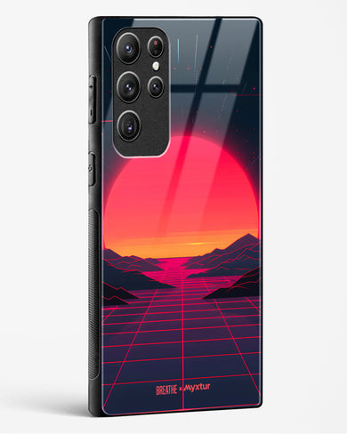 Synthwave Sunset [BREATHE] Glass Case Phone Cover (Samsung)