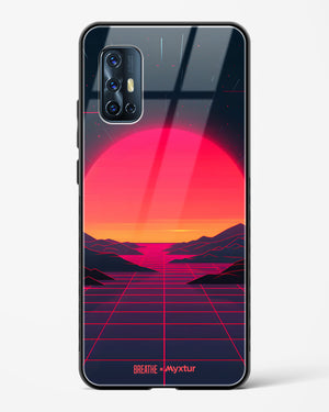 Synthwave Sunset [BREATHE] Glass Case Phone Cover (Vivo)