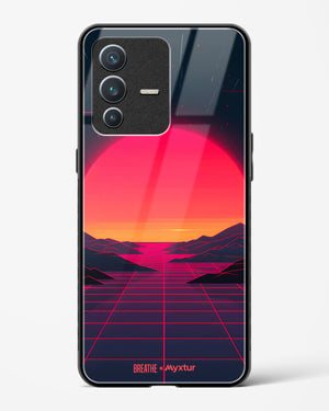 Synthwave Sunset [BREATHE] Glass Case Phone Cover (Vivo)