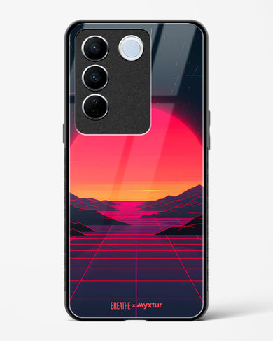 Synthwave Sunset [BREATHE] Glass Case Phone Cover (Vivo)