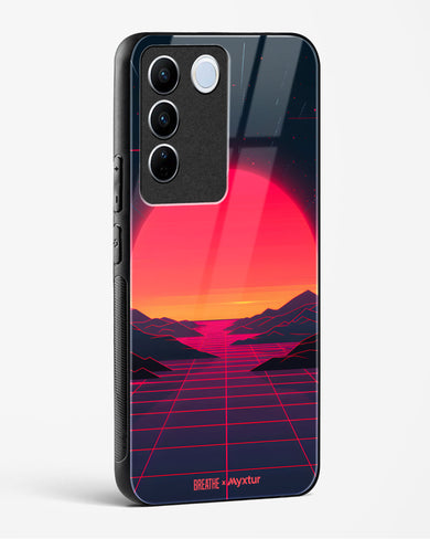 Synthwave Sunset [BREATHE] Glass Case Phone Cover (Vivo)