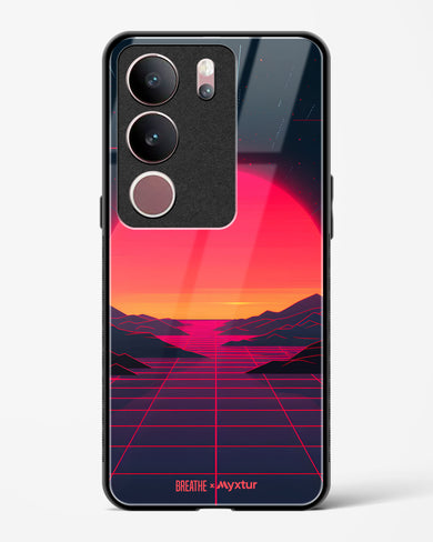 Synthwave Sunset [BREATHE] Glass Case Phone Cover (Vivo)