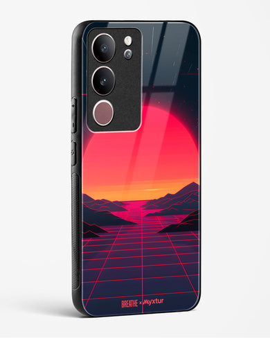 Synthwave Sunset [BREATHE] Glass Case Phone Cover (Vivo)