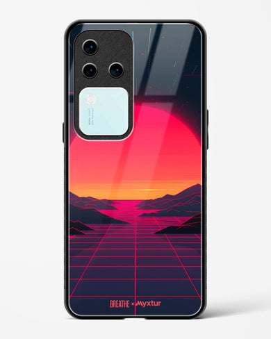 Synthwave Sunset [BREATHE] Glass Case Phone Cover (Vivo)