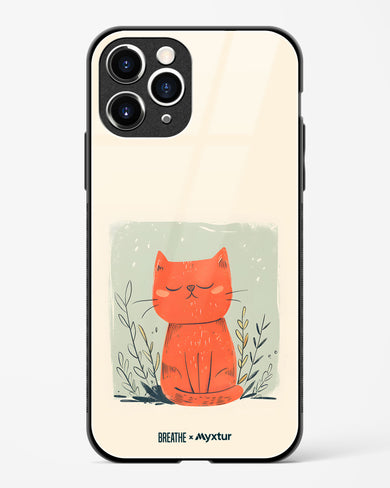 Orange Whiskers [BREATHE] Glass Case Phone Cover (Apple)