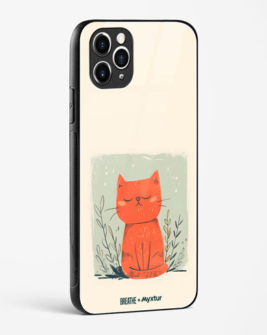 Orange Whiskers [BREATHE] Glass Case Phone Cover (Apple)