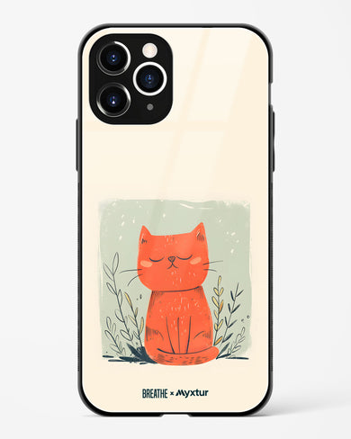 Orange Whiskers [BREATHE] Glass Case Phone Cover (Apple)