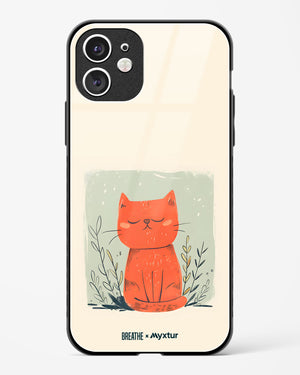 Orange Whiskers [BREATHE] Glass Case Phone Cover (Apple)