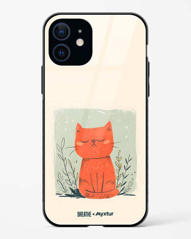 Orange Whiskers [BREATHE] Glass Case Phone Cover (Apple)