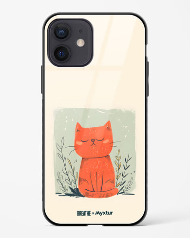 Orange Whiskers [BREATHE] Glass Case Phone Cover (Apple)