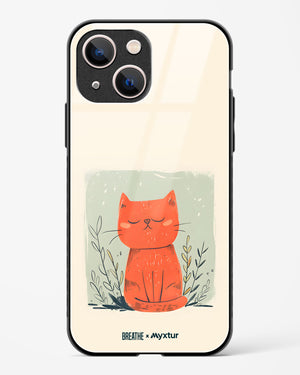 Orange Whiskers [BREATHE] Glass Case Phone Cover (Apple)