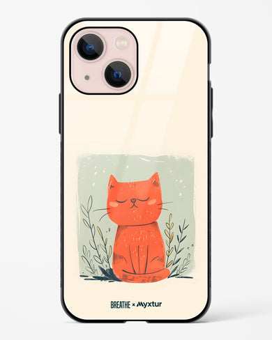 Orange Whiskers [BREATHE] Glass Case Phone Cover (Apple)