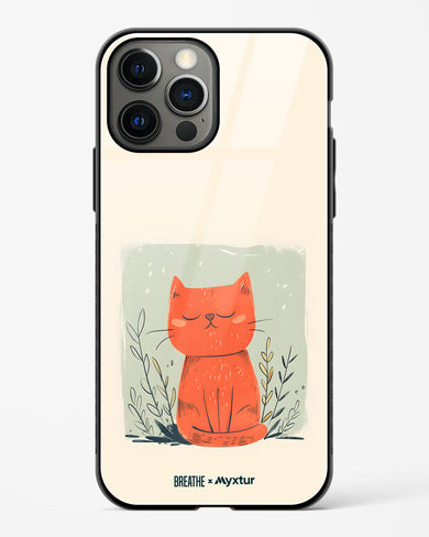 Orange Whiskers [BREATHE] Glass Case Phone Cover (Apple)