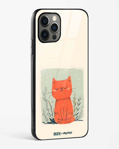 Orange Whiskers [BREATHE] Glass Case Phone Cover (Apple)