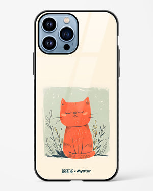 Orange Whiskers [BREATHE] Glass Case Phone Cover (Apple)