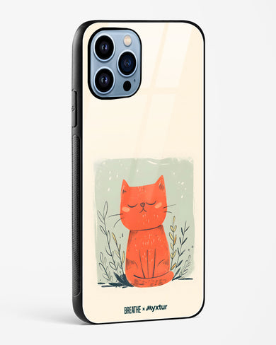 Orange Whiskers [BREATHE] Glass Case Phone Cover (Apple)