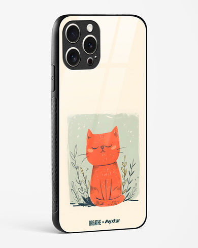 Orange Whiskers [BREATHE] Glass Case Phone Cover (Apple)