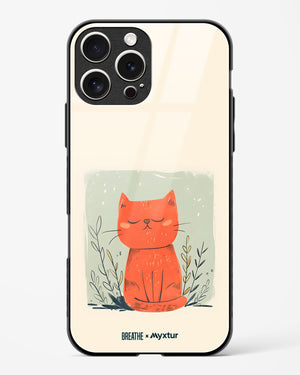 Orange Whiskers [BREATHE] Glass Case Phone Cover (Apple)