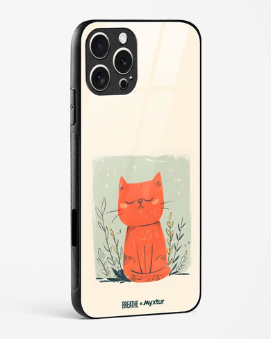 Orange Whiskers [BREATHE] Glass Case Phone Cover (Apple)