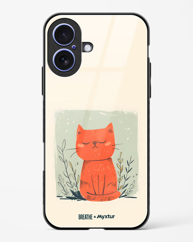 Orange Whiskers [BREATHE] Glass Case Phone Cover (Apple)