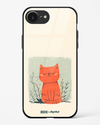 Orange Whiskers [BREATHE] Glass Case Phone Cover (Apple)