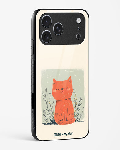 Orange Whiskers [BREATHE] Glass Case Phone Cover (Apple)