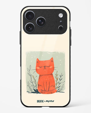 Orange Whiskers [BREATHE] Glass Case Phone Cover (Apple)