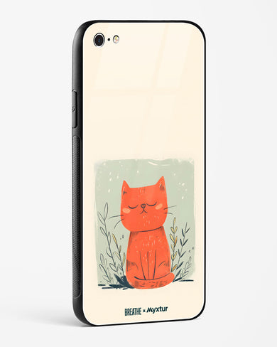 Orange Whiskers [BREATHE] Glass Case Phone Cover (Apple)