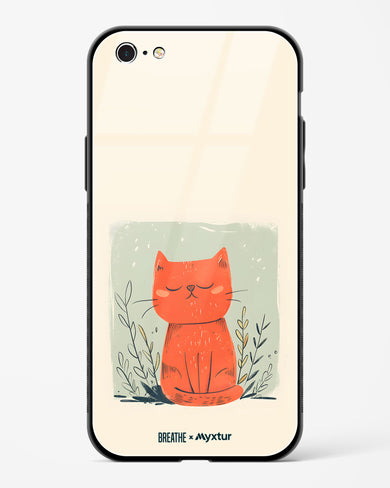 Orange Whiskers [BREATHE] Glass Case Phone Cover (Apple)