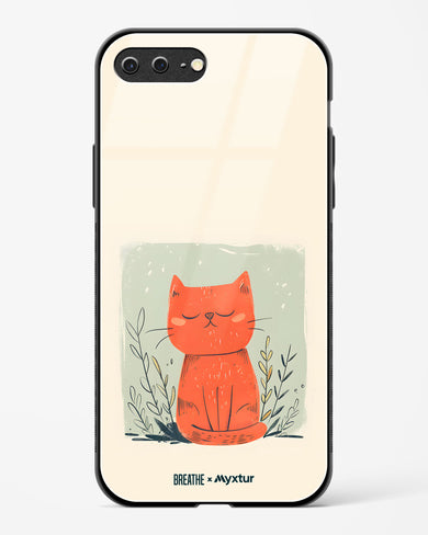 Orange Whiskers [BREATHE] Glass Case Phone Cover (Apple)