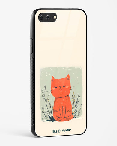 Orange Whiskers [BREATHE] Glass Case Phone Cover (Apple)