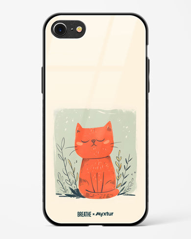 Orange Whiskers [BREATHE] Glass Case Phone Cover (Apple)