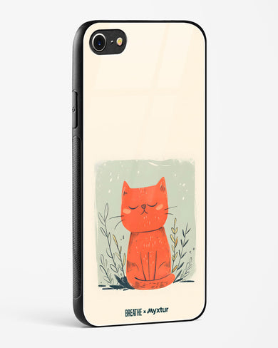 Orange Whiskers [BREATHE] Glass Case Phone Cover (Apple)