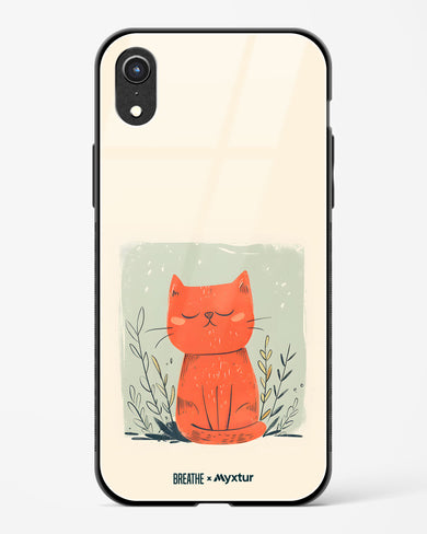 Orange Whiskers [BREATHE] Glass Case Phone Cover (Apple)