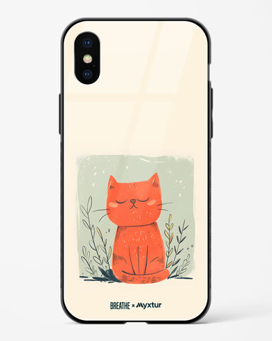 Orange Whiskers [BREATHE] Glass Case Phone Cover (Apple)