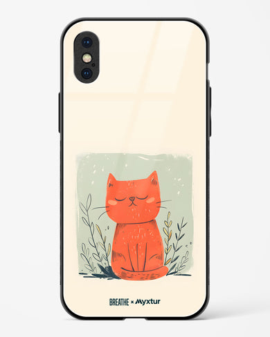 Orange Whiskers [BREATHE] Glass Case Phone Cover (Apple)